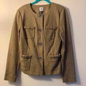 CAbi NWT Penny Blazer Herringbone Fleck - M #3170
